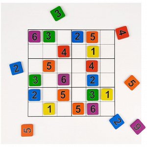 Настольная игра для малышей Десятое королевство ""Судоку. Два в одном, цифры"", с деревянными фишками