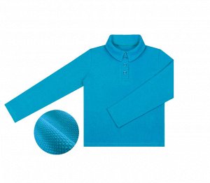 Рубашка-поло для мальчика бирюза,рост 92-122 Цвет: бирюза
