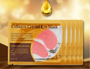 Патчи гелевые для век COLLAGEN Crystal кристальные Коллагеновые ROSE (розовые) 3г * 2