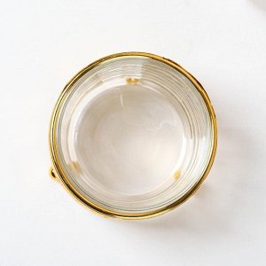 Сахарница «Дарина», 200 мл, 9x10 см, с ложкой, цвет золотой