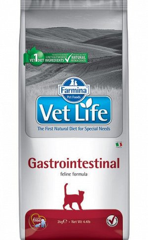 Farmina Vet Life Cat Gastrointestinal диета сухой корм для кошек при заболеваниях ЖКТ 2 кг