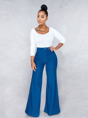 Женские широкие джинсы