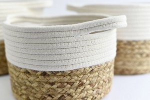 Для дома Плетеная корзина для хранения маленькая