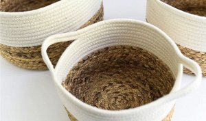 Для дома Плетеная корзина для хранения маленькая