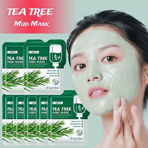 LAIKOU TEA TREE MUD MASK Грязевая маска для лица с зеленым чаем, 5г