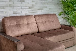 Угловой диван Лацио с узкими подлокотниками МДФ