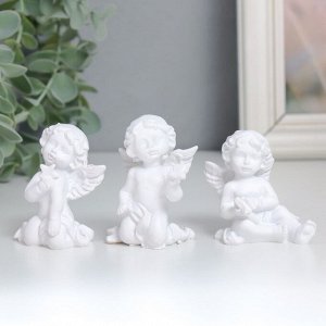 Фигурка полистоун «Белоснежный ангел со звёздочкой», 4.5x3.5x5.5 см, МИКС