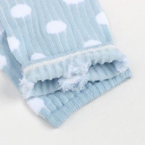 Носки женские "Горошек", цвет голубой, размер 23-25