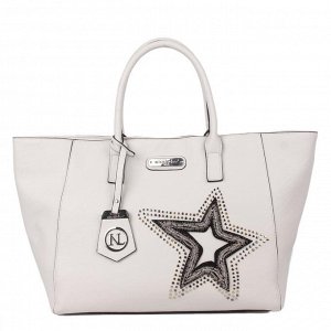 Brona glitz star patch shopper bag