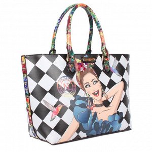 "lily loves to shake" print shopper bag
