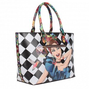 "lily loves to shake" print shopper bag