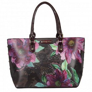 Wild flower print shopper bag