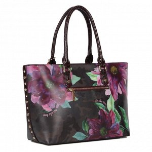 Wild flower print shopper bag