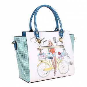 Spring ride print shopper bag