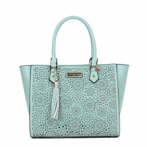 Yvana perforated rhinestone shopper bag