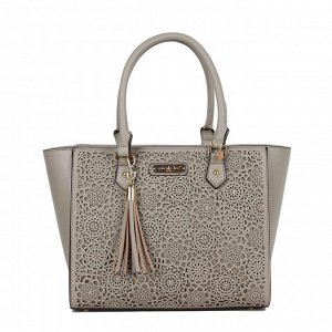 Yvana perforated rhinestone shopper bag