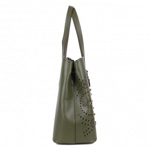 Tanushri eye-let cut scallop shopper bag