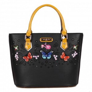 Visola  butterfly embroidered shopper bag