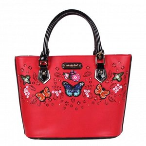 Visola  butterfly embroidered shopper bag