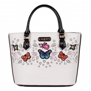 Visola  butterfly embroidered shopper bag