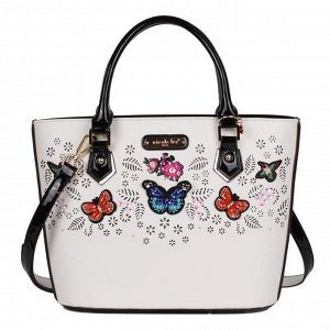 Visola  butterfly embroidered shopper bag