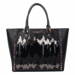 Delilah sequin fringe tote bag