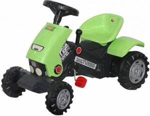 Каталка-трактор с педалями "Turbo-2" (зелёная)