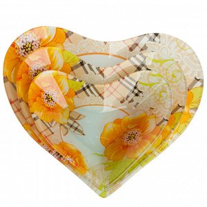 Набор из 3 салатников в форме сердца 000246-ST "Осенняя симфония"