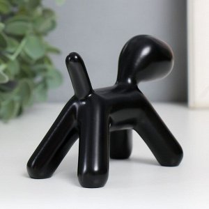 Фигурка полистоун «Собака», чёрный, 10x7.8x5.4 см