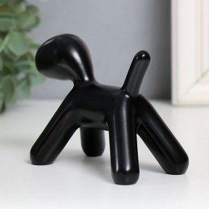 Сувенир полистоун "Собака" чёрный 10х7,8х5,4 см