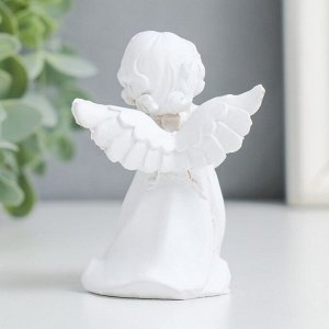 Сувенир полистоун "Малышка-ангелок" белоснежный МИКС 4,5х3,5х8 см