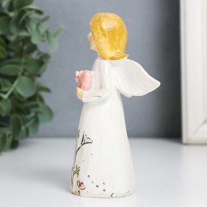Сувенир полистоун "Ангел-девочка в платье с цветами" МИКС 4,5х7,5х11,5 см