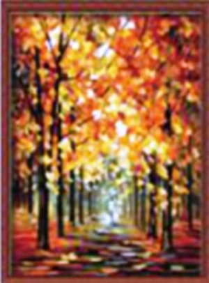 G235 Осенний пейзаж.Роспись на холсте(картина по номера