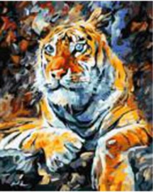 GX7433 Тигр.Роспись на холсте(картина по номерам 40*50см)