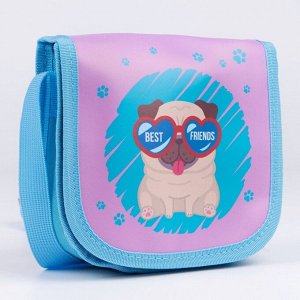 Сумка детская Best friends на клапане, голубая