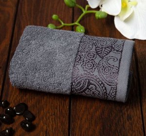 Полотенце махровое Бодринг 30х60см, серый, хл 100%, 430гр/м2 9595946
