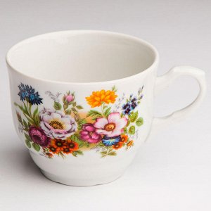 Чашка чайная 250мл ф.272 Тюльпан "Букет цветов" 4С0745Ф34