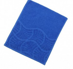 Полотенце махровое «Волна», размер 30х70 см, цвет синий, 300 г/м?