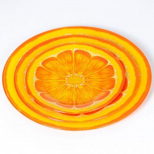 Набор из 3 блюд круглых 00116LR/3-ST "Сочный апельсин"