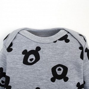 Комплект боди с длинным рукавом «Крошка Я» Smile, 3 шт.