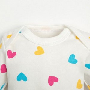Комплект боди с длинным рукавом «Крошка Я» Love, 3 шт.