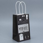 Пакет крафтовый «Мужские атрибуты», 12 * 21 * 9 см