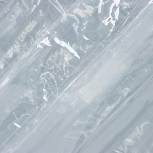 Штора для ванной Доляна «Лёд», 180x180 см, PEVA, прозрачная