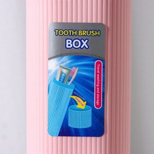 Футляр для зубной щётки и пасты, 19.5x6.5x4.5 см, МИКС