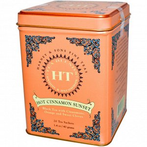 Harney & Sons, "Горячий коричный закат", 20 пакетиков, 1.4 унций (40 г)