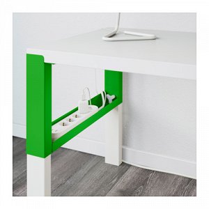 ПОЛЬ Письменный стол, белый, зеленый