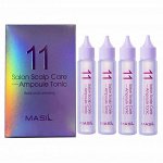 Несмываемый освежающий ампульный тоник для кожи головы  MASIL	11 Salon Scalp Care Ampoule Tonic