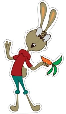 Плакат вырубной Кролик из мультфильма Винни-Пух