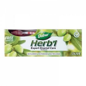 Зубная паста с экстрактом оливы с зубной щеткой 150г Dabur