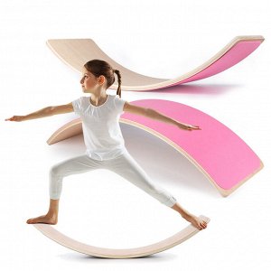 Рокерборд (балансборд) для детей - Доски балансировочные для фитнеса (розовый)